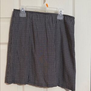 American Eagle Outfitters Black and White Mini Skirt - Gingham Check